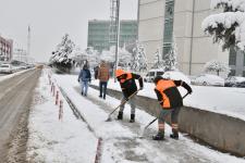 Yeşilyurt’ta 24 Saat Karla Mücadele!