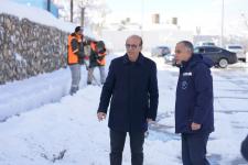 Başkan Geçit, Karla Mücadele Ekiplerini Ziyaret Etti