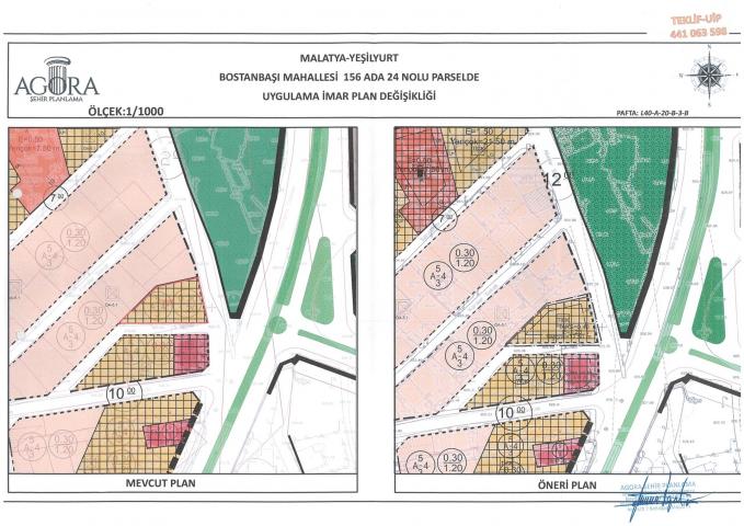 Bostanbaşı Mahallesi 156 ada 24 parsel numaralı taşınmaza ait Uygulama İmar Planı Değişikliği
