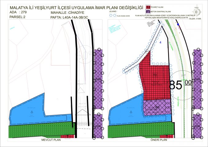 Cihadiye Mahallesi 279 Ada 2 Parsel Plan Tadilatı
