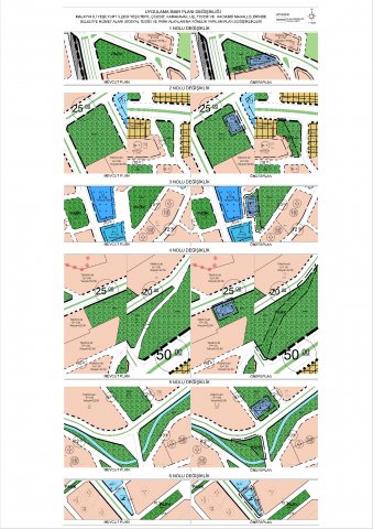 Yeşiltepe, Çilesiz, Uç, Tecde ve Hacıabdi Mahallelerinde yapılan uygulama imar planı değişiklikleri