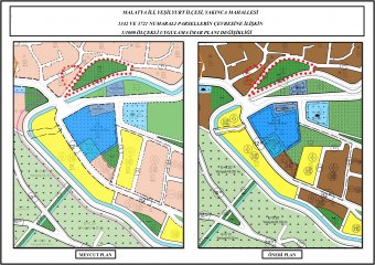 Yakınca Mahallesindeki Muhtelif Alanlara ait uygulama imar planı değişikliği