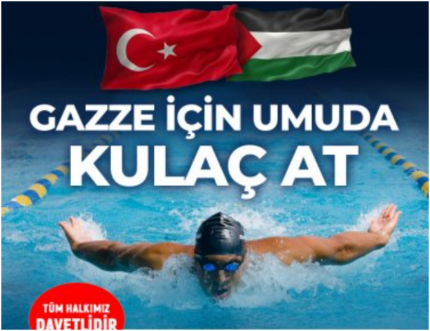 Yeşilyurt Belediyesi’nden Gazze İçin Anlamlı Organizasyon: Kulaçlar Mazlumlar İçin Atılacak!