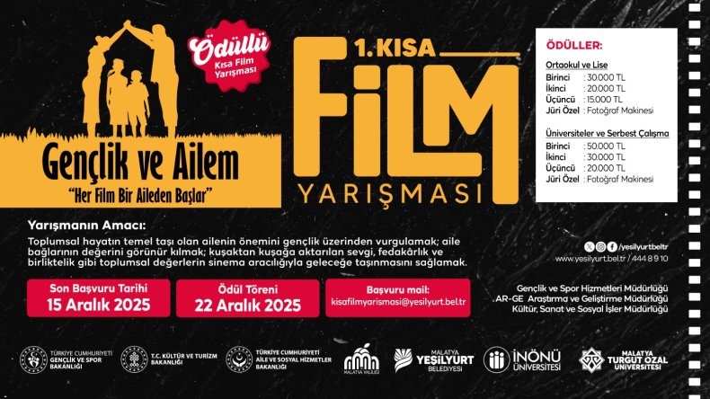 1. Kısa Film Festivali’nde Son Başvuru 15 Aralık!