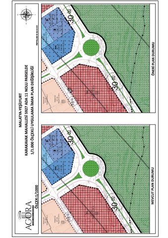 Karakavak Mahallesi 5927 ada 11 parselde yapılan Uygulama İmar Planı Değişikliği