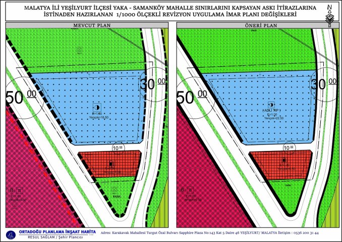 Yaka ve Samanköy Mahalle sınırları içerisinde Muhtelif Alanlarda 1/1000 ölçekli Revizyon Uygulama İmar Planına askı sürecinde yapılan itirazlar, 